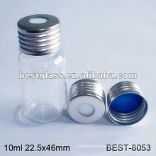 10ml screw headspace vial with aluminium cap,clear headspace vial with aluminium cap